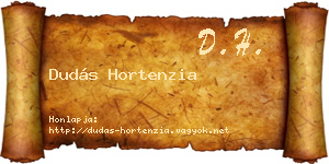 Dudás Hortenzia névjegykártya